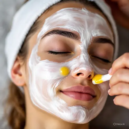 Egg white mask for wrinkles