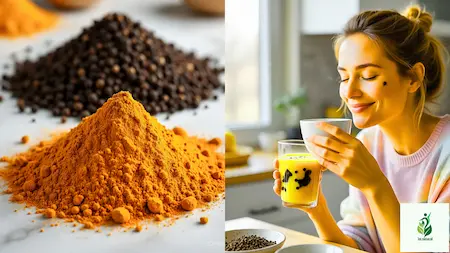turmeric milk and black piper benifits